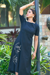 Black Elegant Casual Resort Wear Dress